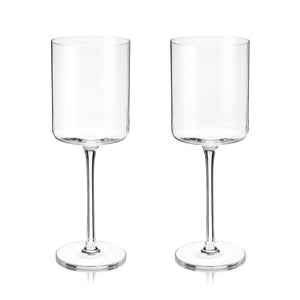 Laurel Crystal White Wine Glasses Set of 2