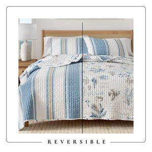 Stripe & Ocean Story Coastal Quilt Set - New Castle Collection
