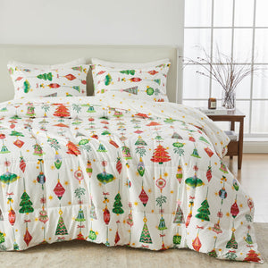Reversible Christmas Comforter and Sham Set - Holiday / Lodge Odette Collection