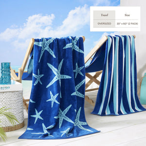 Cotton Velour Beach Towel - Maui Collection