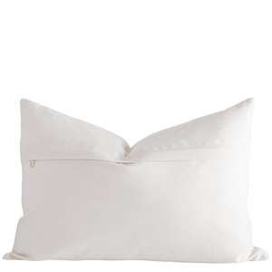 Chloe Floral Block Printed Pillow Cover | Blue | Lumbar