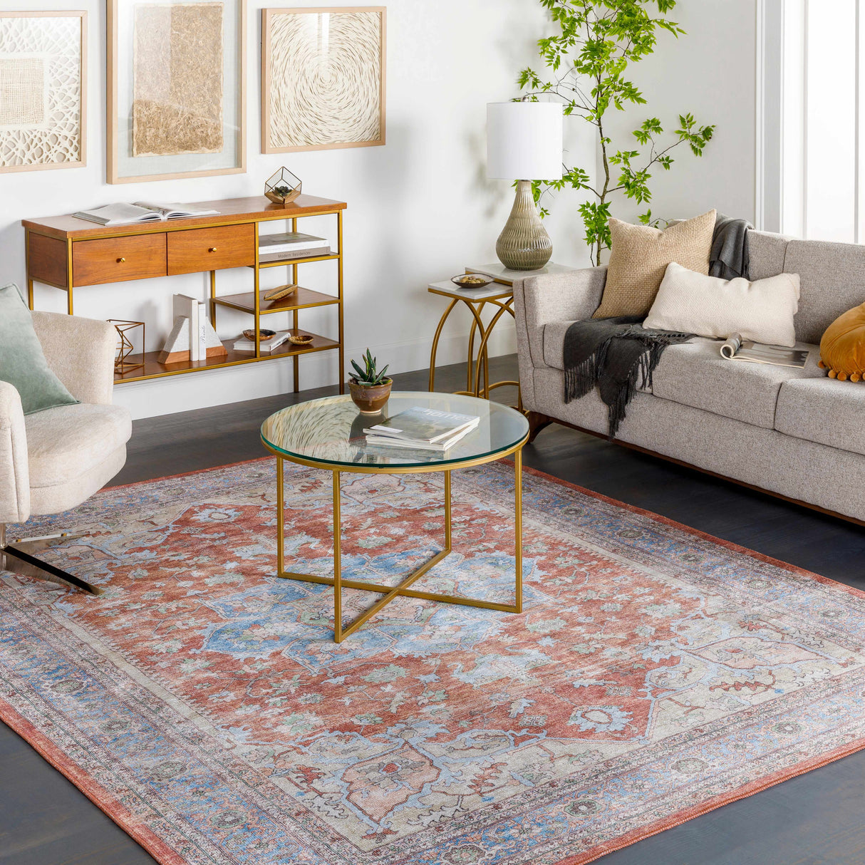 Brown Bagamanoc Medallion   Area Rug - Clearance