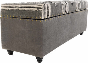 Gaspoltshofen Charcoal Ottoman