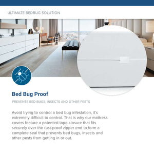 Bargoose BedBug Solution™ Deep Hybrid Zippered Mattress Encasing - Stretches To Fit 12"- 16" Mattresses