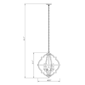 Bennington 4-Light Brown Wood Chandelier