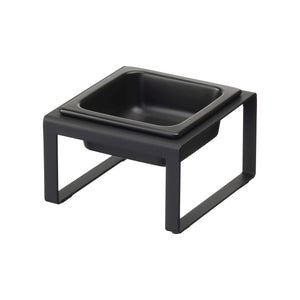 Single Pet Food Bowl - Tall - Steel + Ceramic