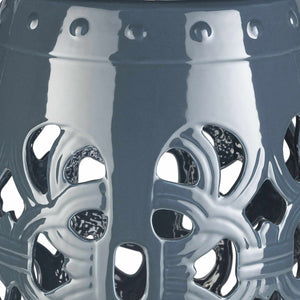 Saxen Teal Garden Stool