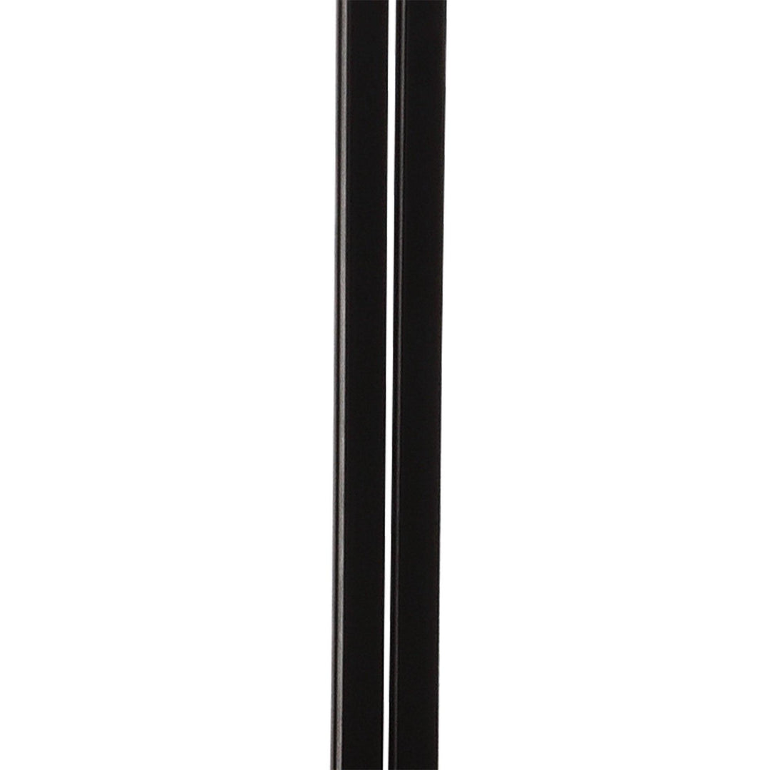 Black Square Side Table with Marble Base