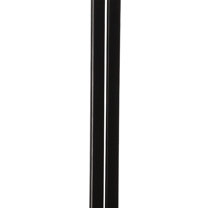 Black Square Side Table with Marble Base