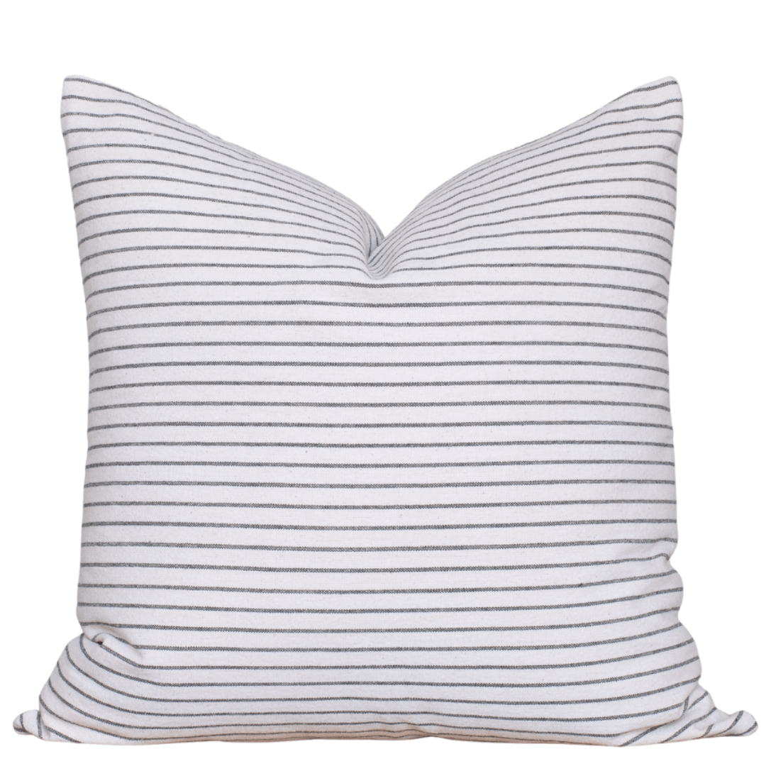 Fina Striped Pillow Cover | Cream, Black