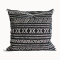 Desert Stripe Cactus Silk Pillow | Black