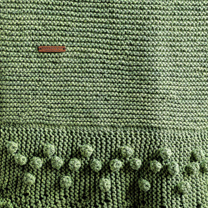 Bobble Lace Edged Eco-Cotton Throw