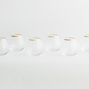 SIREN STEMWARE // CLEAR+GOLD