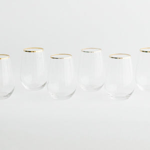 SIREN STEMWARE // CLEAR+GOLD