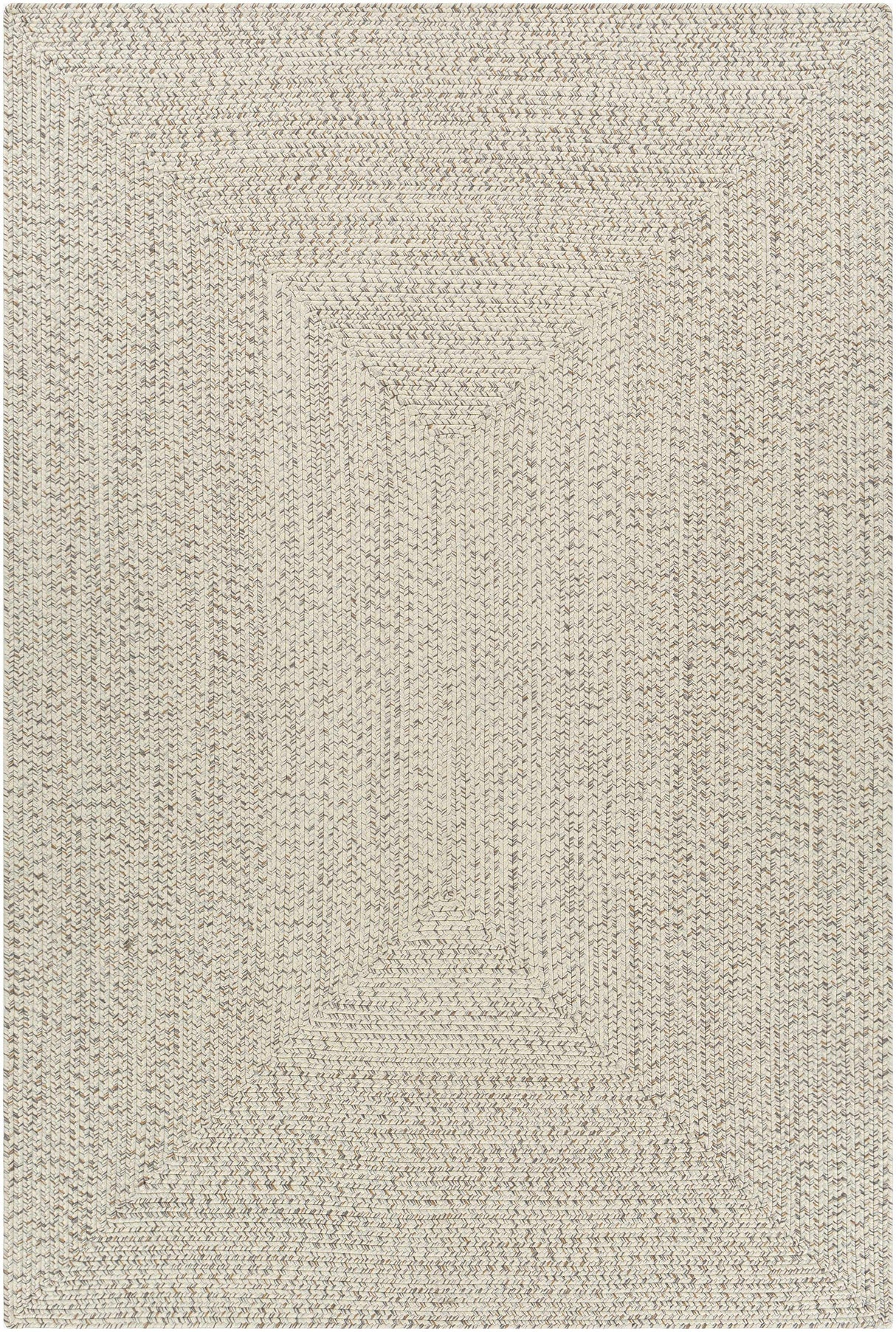 Beige Braided Faux Jute Rug