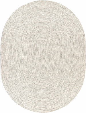 Beige Braided Faux Jute Rug