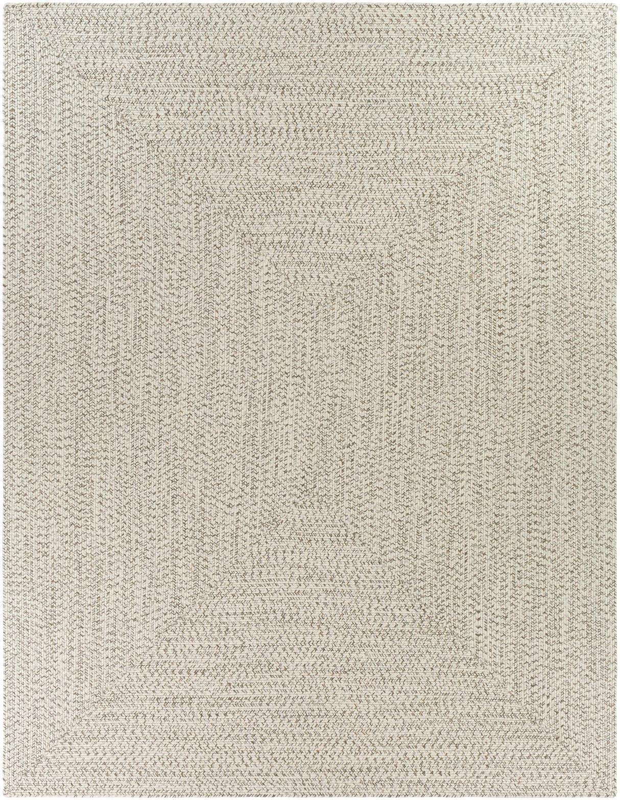 Beige Braided Faux Jute Rug
