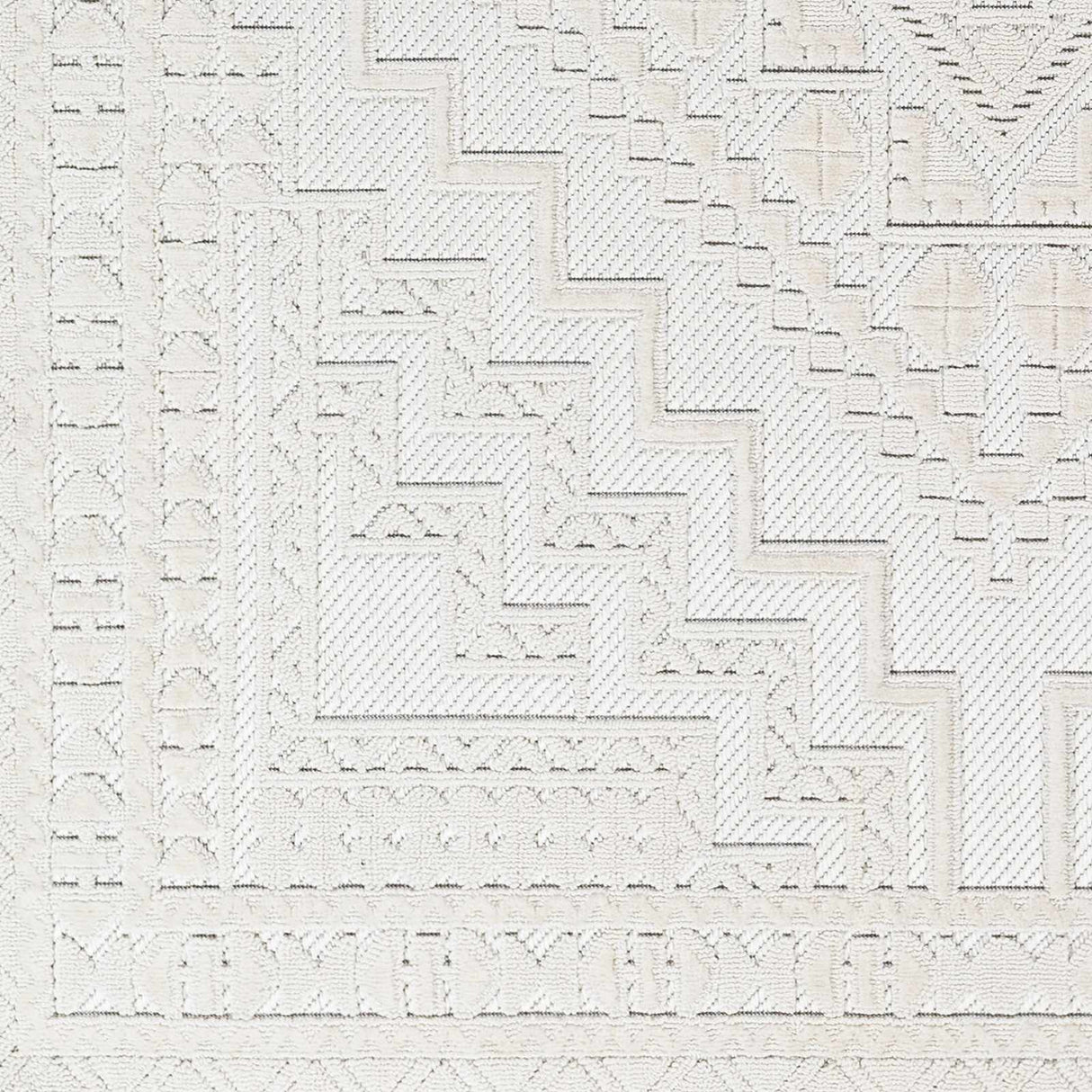 Alya White Fringe Rug