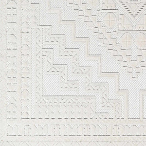 Alya White Fringe Rug
