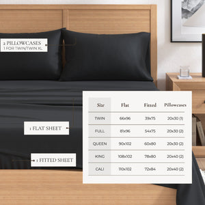 4-Piece Cotton Solid Flannel Sheet - Nordic Collection