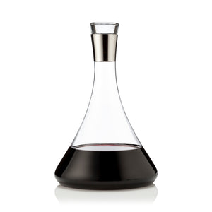 Irving Chrome-Rimmed Crystal Decanter