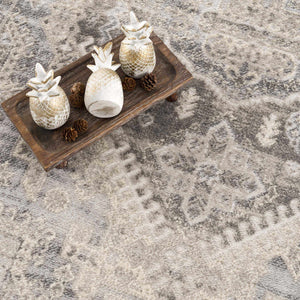 Brend Taupe Medallion Area Rug - Clearance
