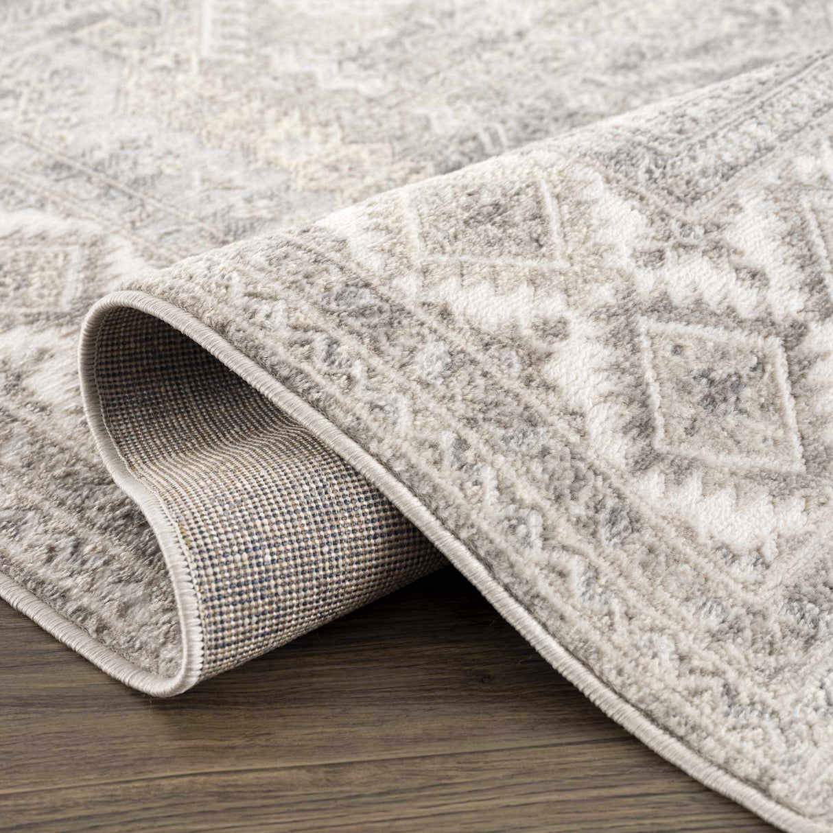 Brend Taupe Medallion Area Rug - Clearance