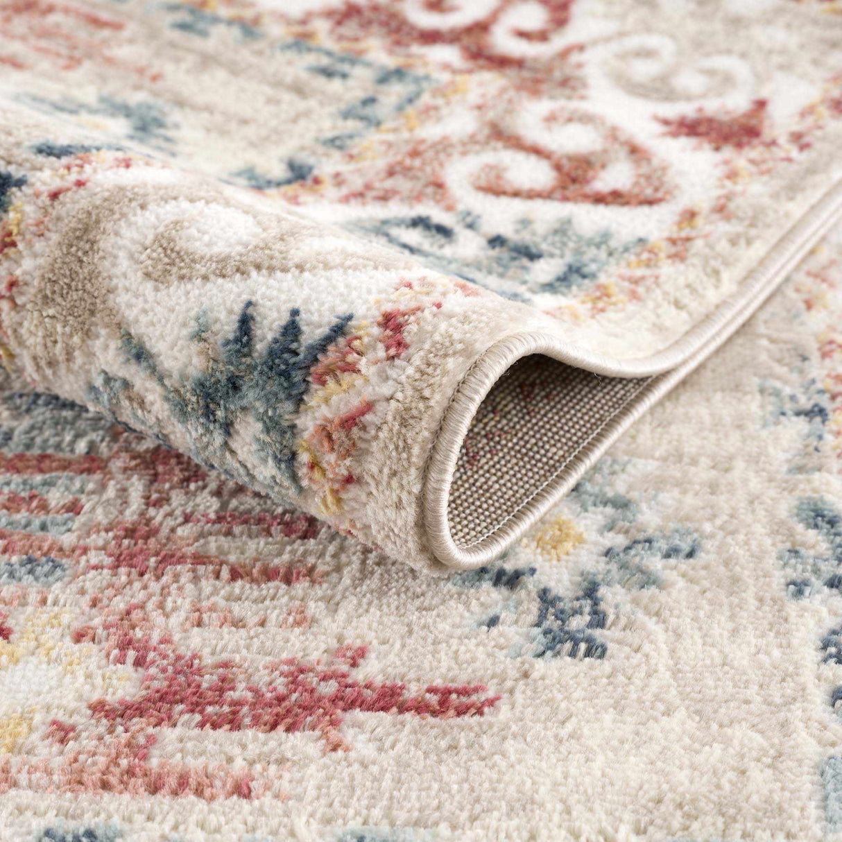 Bindi Blue & Rose Area Rug - Clearance