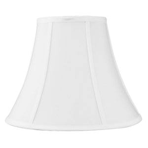 14"W x 11"H White Bell Shantung Lampshade