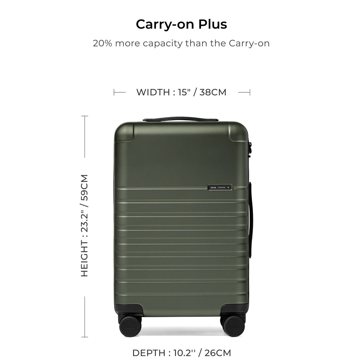 Essential Collection Suitcase Dark Olive Metallic