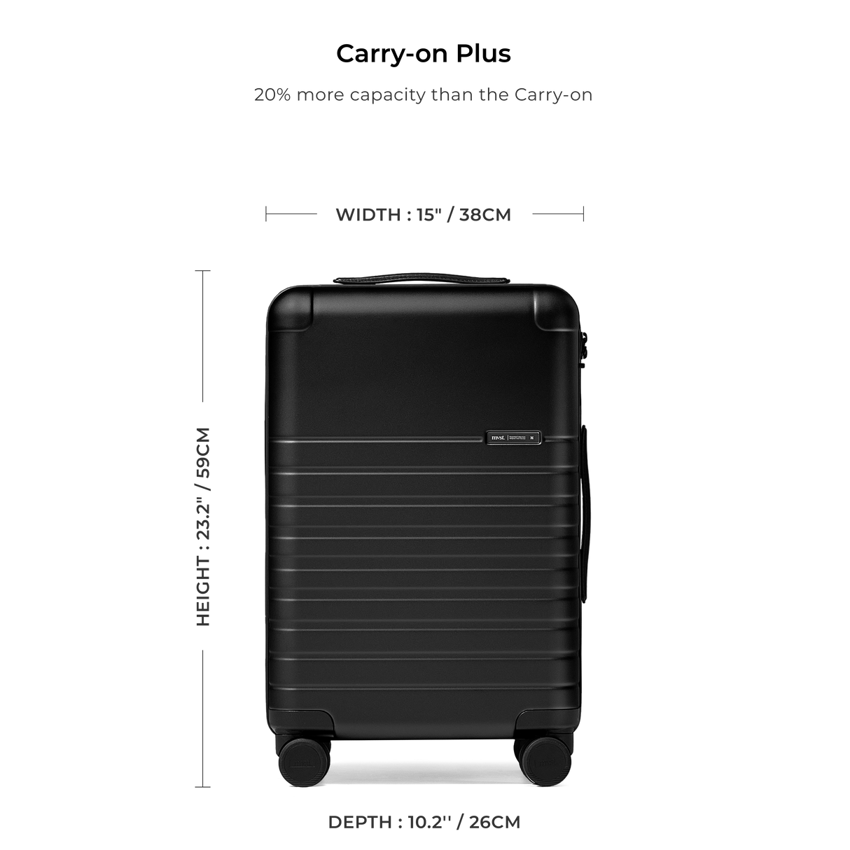 Essential Collection Suitcase Matte Black