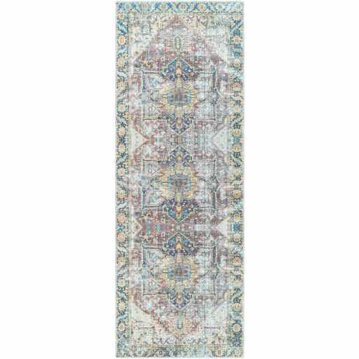 Blue Catigpian Distressed Washable Area Rug - Clearance