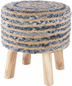 Hoogstraten Navy Ottoman