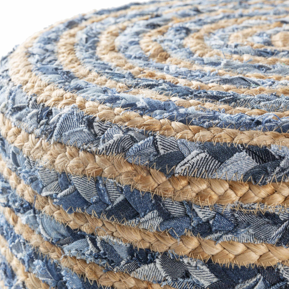 Hoogstraten Navy Ottoman