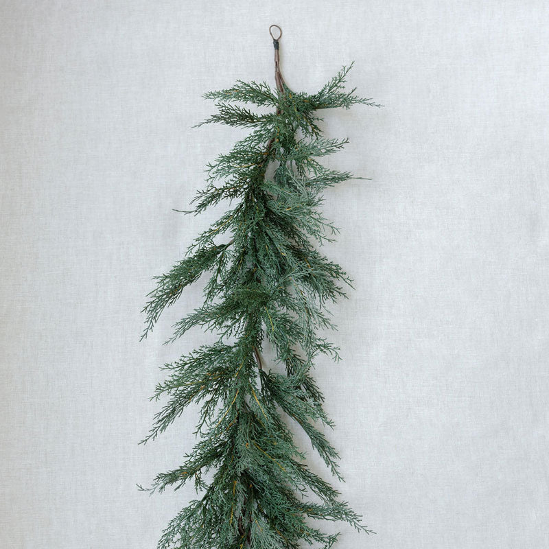 9' Faux Evergreen Cedar Garland