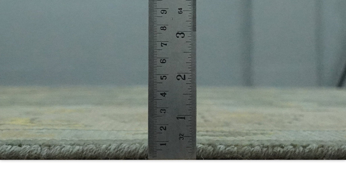 Charcoal, Olive and Mustard Hand knotted Oriental Oushak Custom Made wool Area Rug