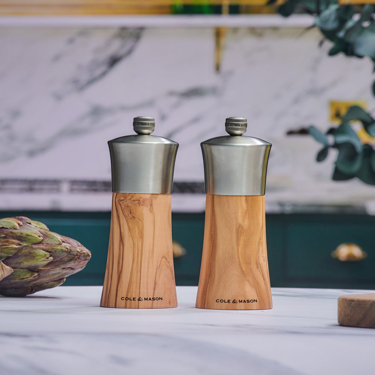 Cole & Mason Bromley Olive Wood Salt & Pepper Mills