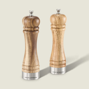 Cole & Mason Camden Traditional Acacia Salt and Pepper Mill Gift Set 8.5"