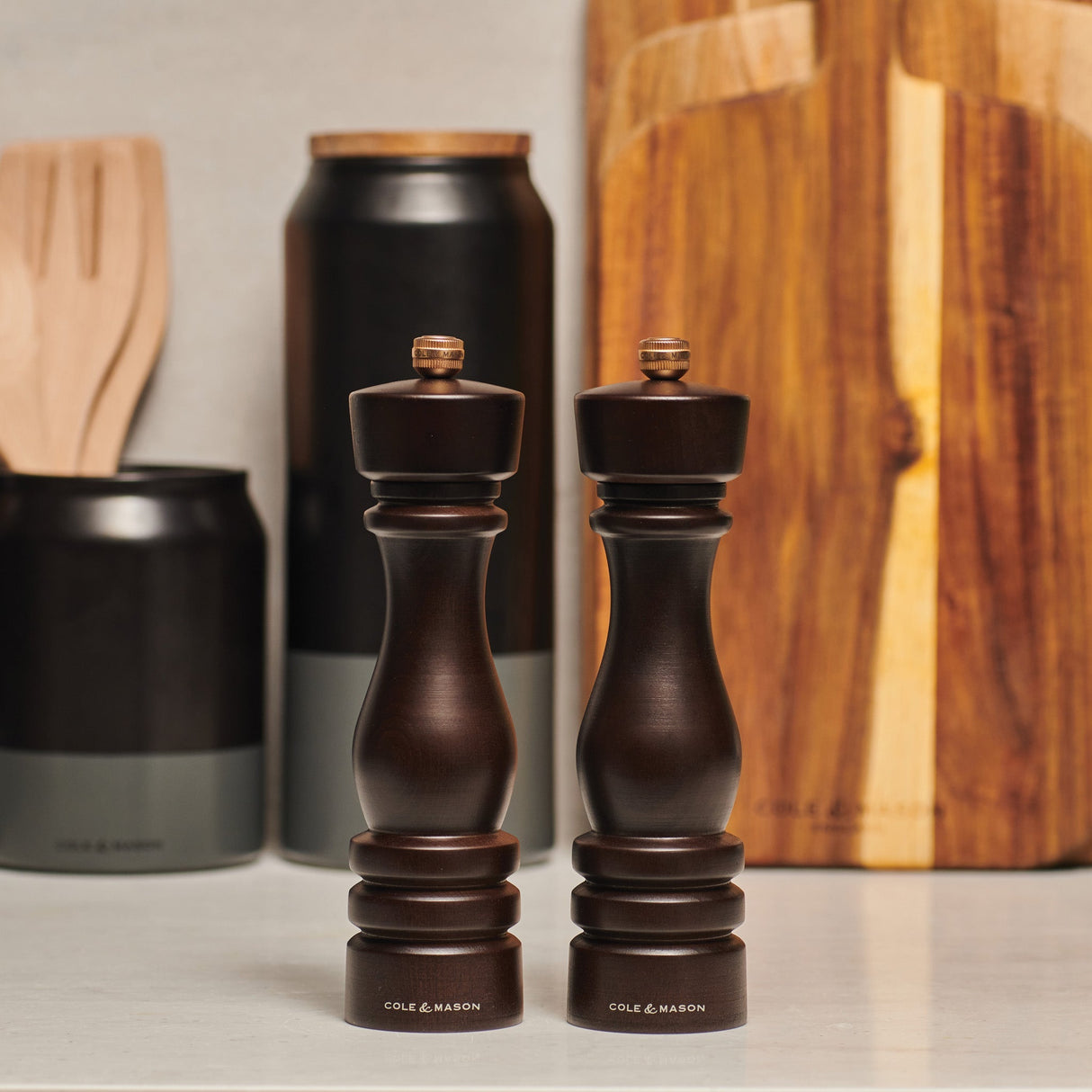 Cole & Mason London Chocolate Wood Salt & Pepper Mills