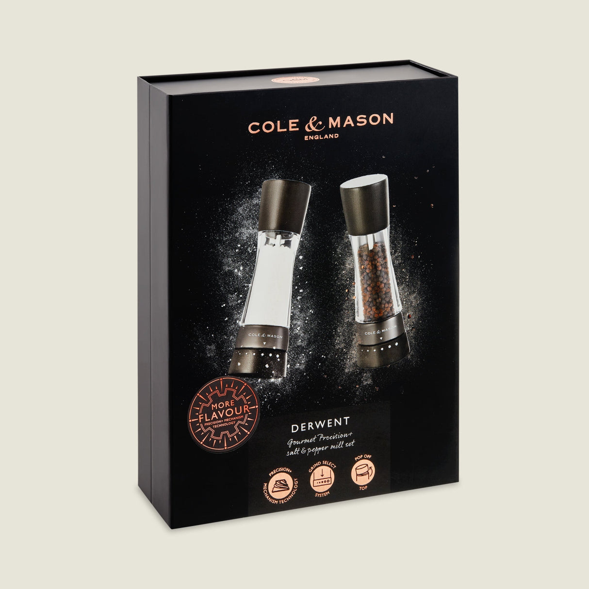 Cole & Mason Derwent Black Wood Salt & Pepper Mill