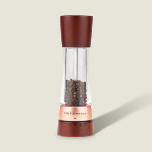 Cole & Mason Derwent Chestnut Rose Gold Salt & Pepper Mill