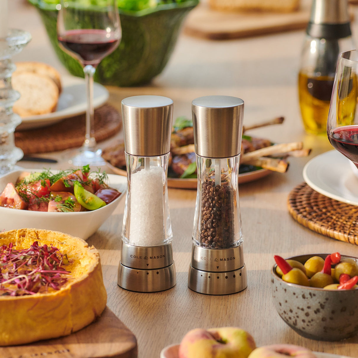 Cole & Mason Derwent Stainless Steel Salt & Pepper Mill