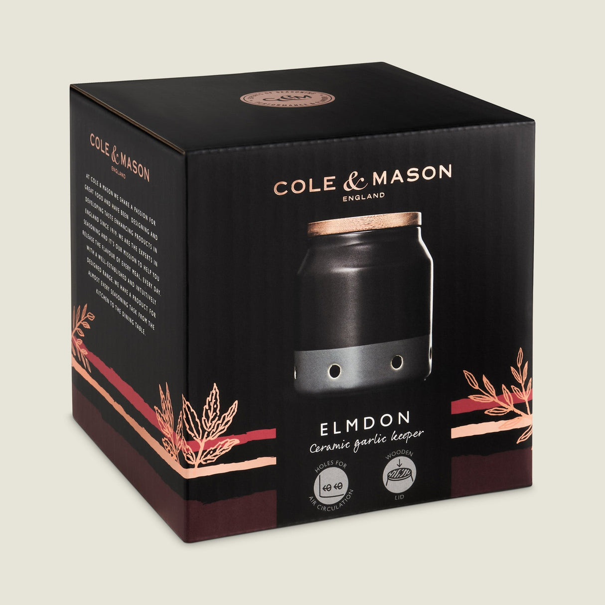 Cole & Mason Elmdon Ceramic Garlic Keeper