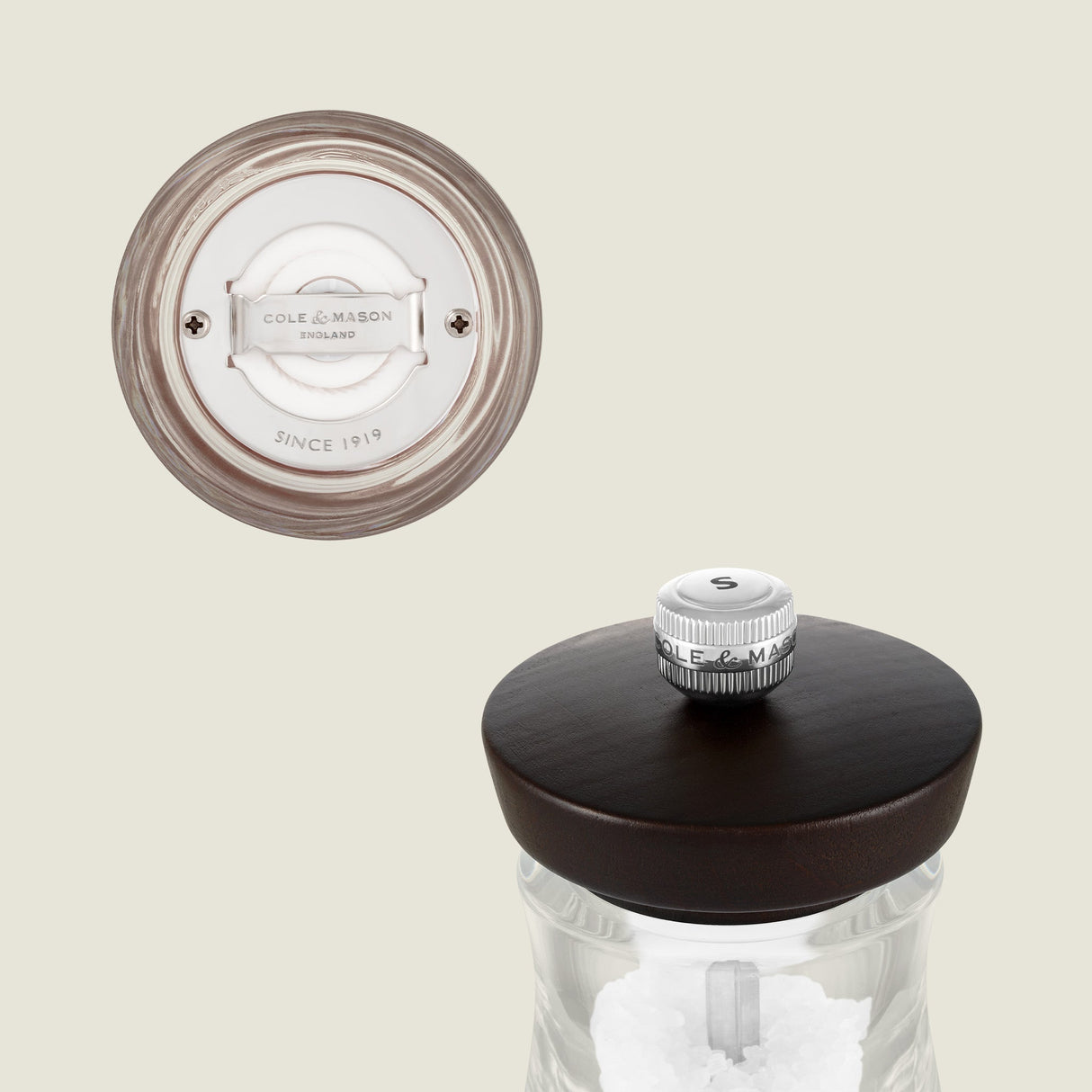 Cole & Mason Holborn Chocolate Beech Salt & Pepper Mills