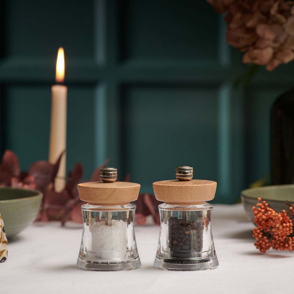 Cole & Mason Holborn Natural Beech Salt & Pepper Mills