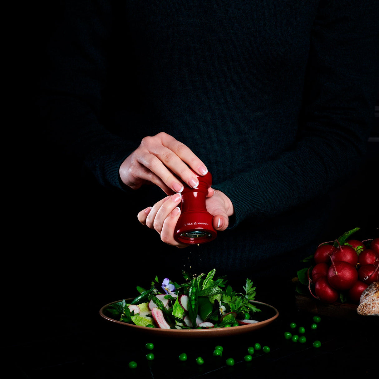 Cole & Mason Hoxton Red Gloss Salt & Pepper Mills