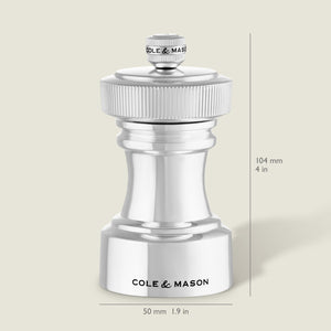 Cole & Mason Hoxton Silver Plated Salt & Pepper Mill Set