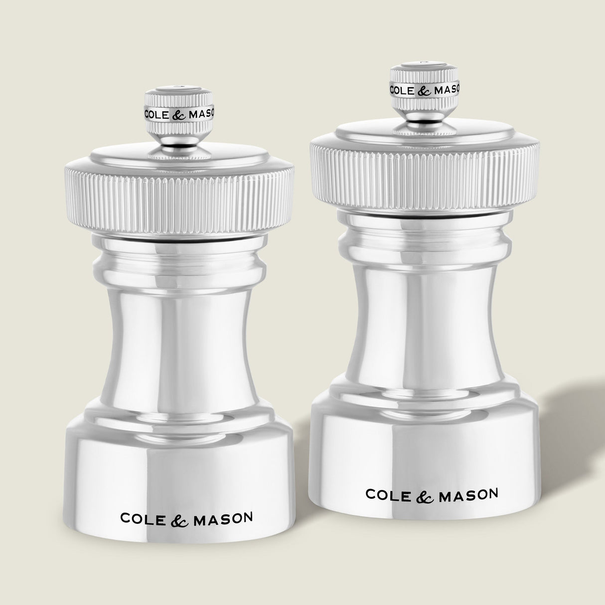 Cole & Mason Hoxton Silver Plated Salt & Pepper Mill Set