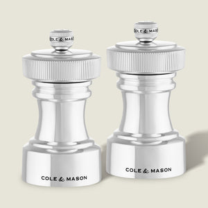 Cole & Mason Hoxton Silver Plated Salt & Pepper Mill Set