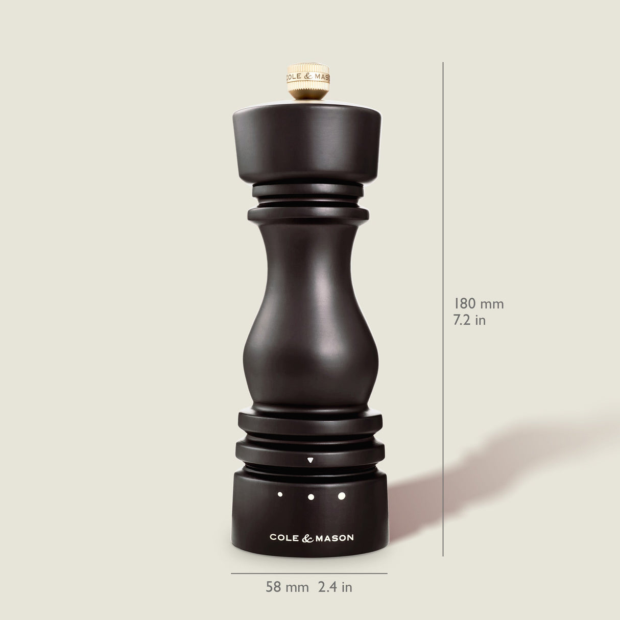 Cole & Mason London Chocolate Wood Grind Select Salt & Pepper Mills